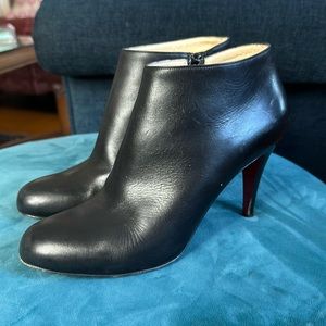 CHRISTIAN LOUBOUTIN “belle” black leather ankle boots
